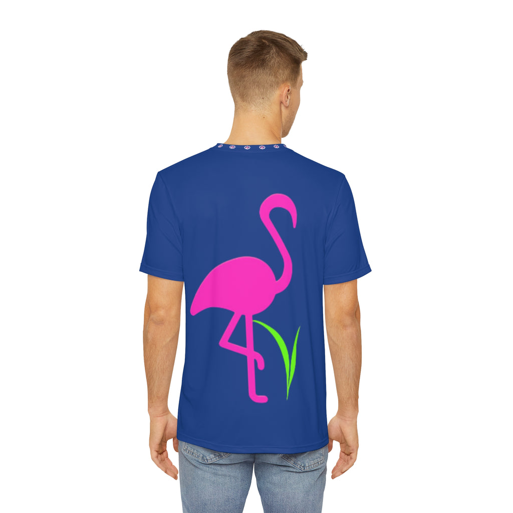 Polyester Tee - Universal Flamingo Print