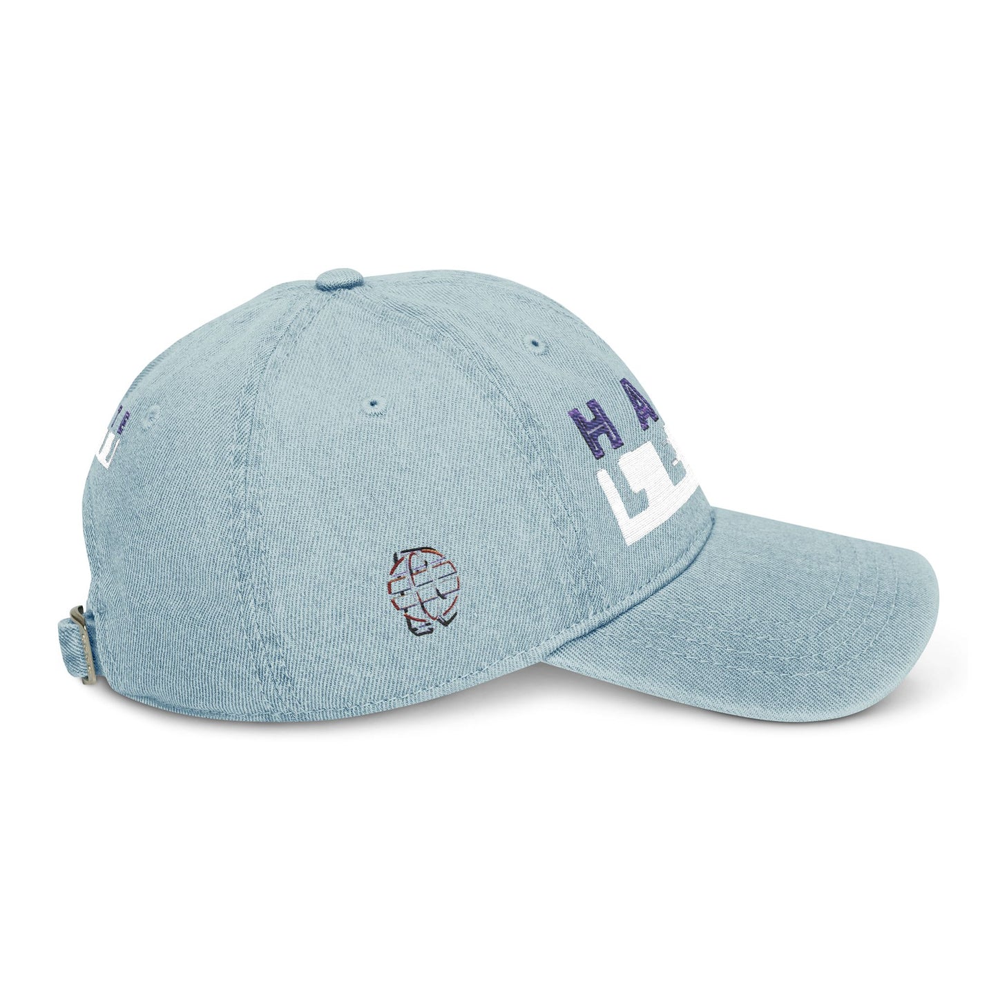 Embroidered Denim Hat - 'HATE LESS' Cap for Positive Vibes