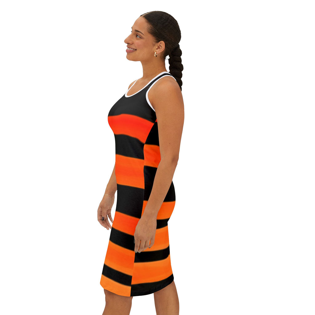 Vibrant Striped Women's Racerback Dress - Perfect for Summer and Festivals