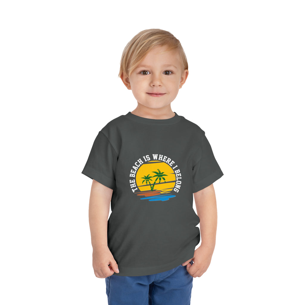 The Beach Is Where I Belong Toddler Tee