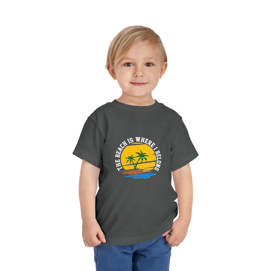 The Beach Is Where I Belong Toddler Tee