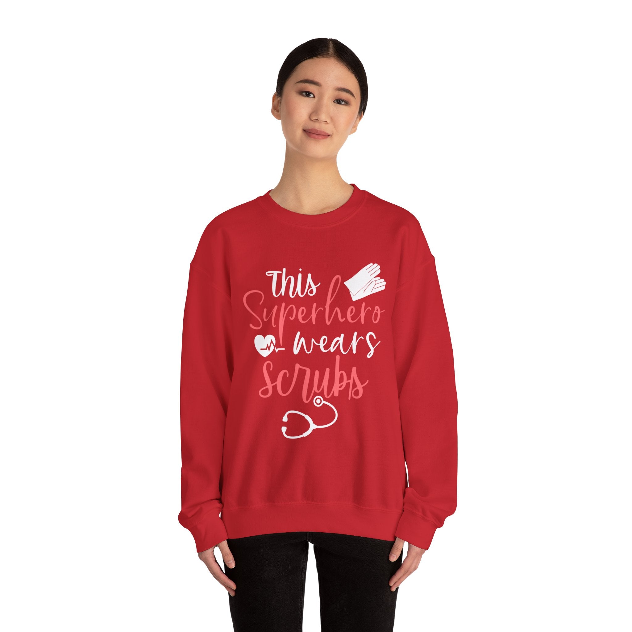 son super-héros porte des gommages Sweat-shirt unisexe 