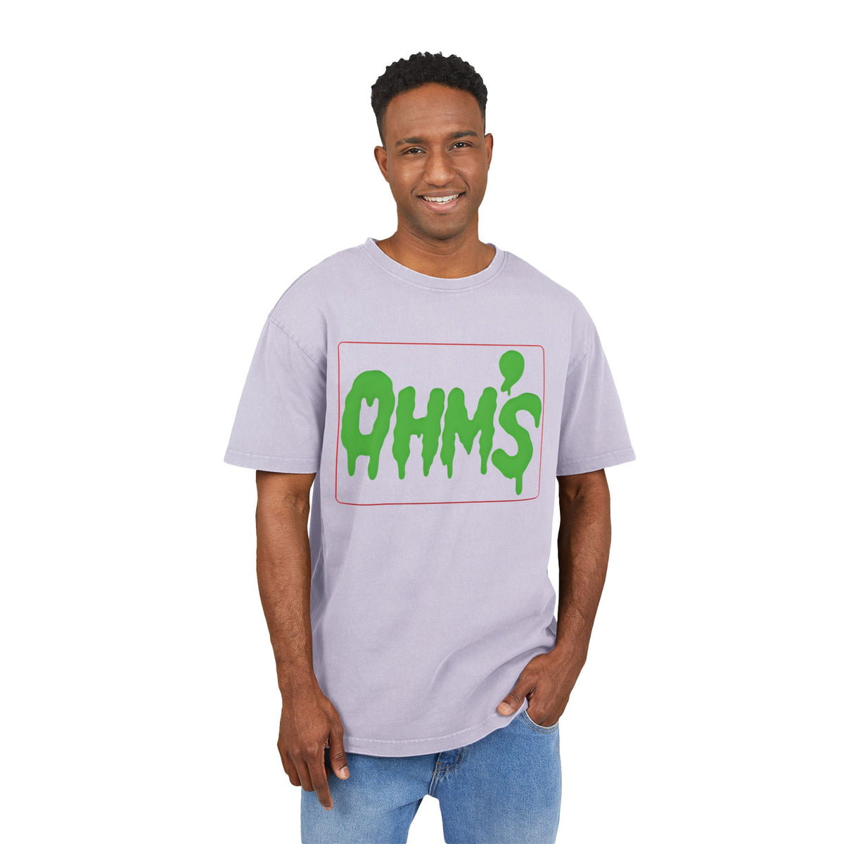 T-Shirt Olm’s Mann Acid Washed Heavy Oversize Tee for Men