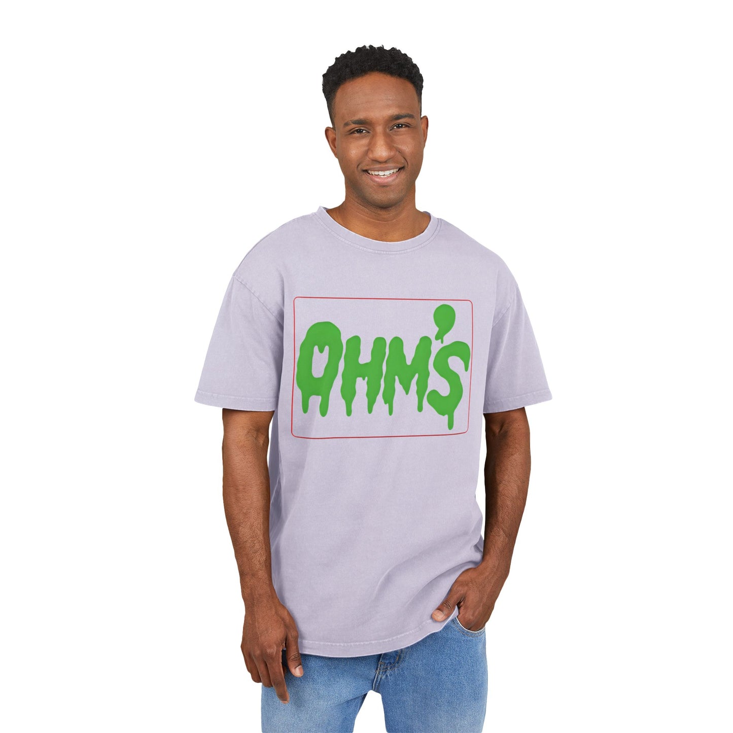T-Shirt Olm’s Mann Acid Washed Heavy Oversize Tee for Men