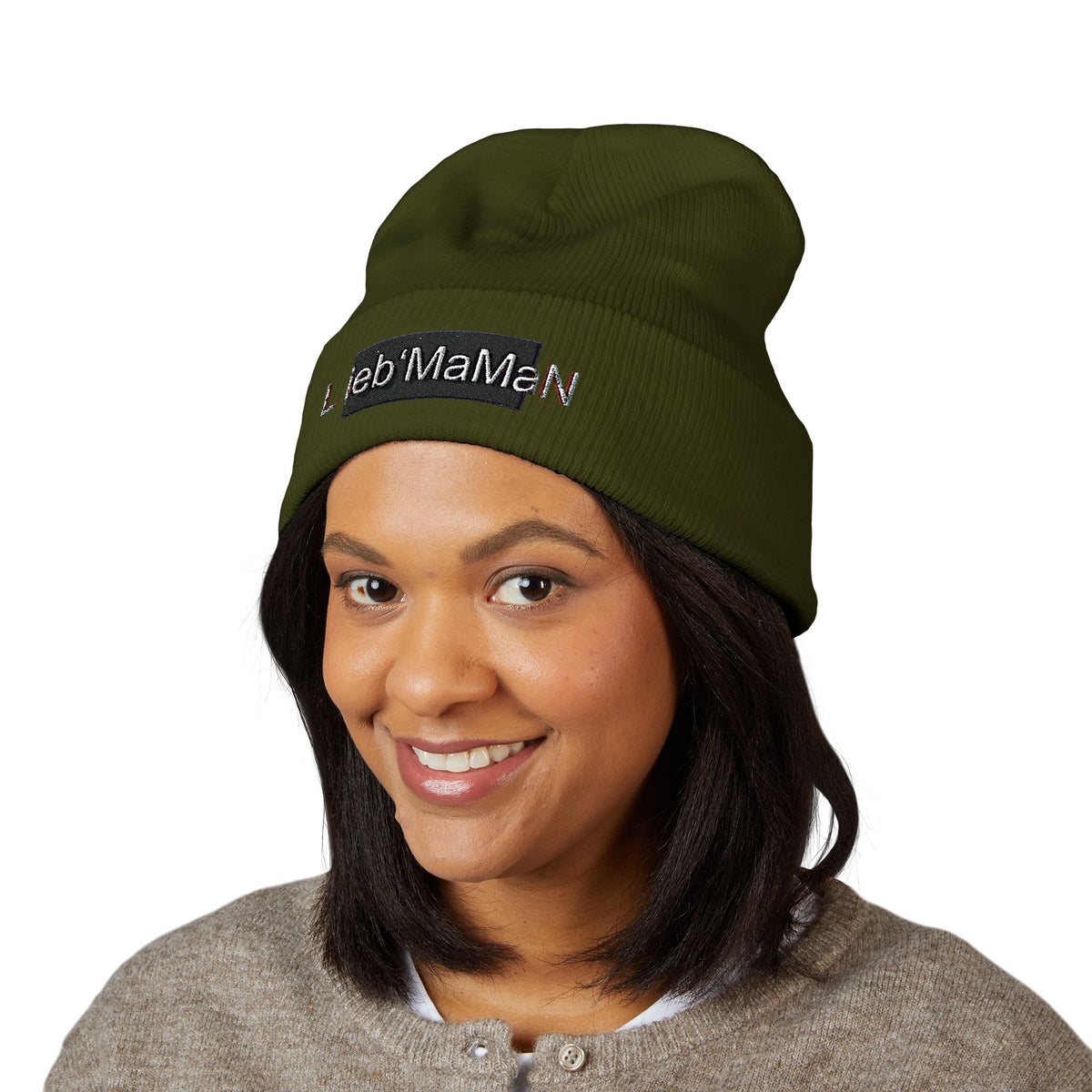 Beanie Hat with Lieb MaMaN Embroidery