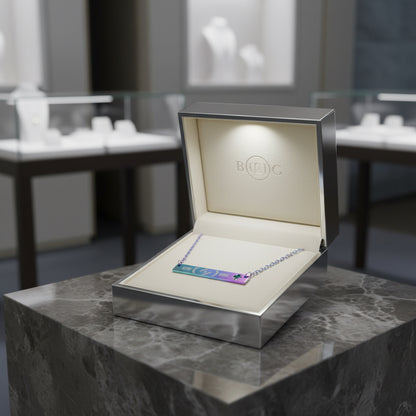 Necklace - Born is being Engraved Cross Bar Design Printify