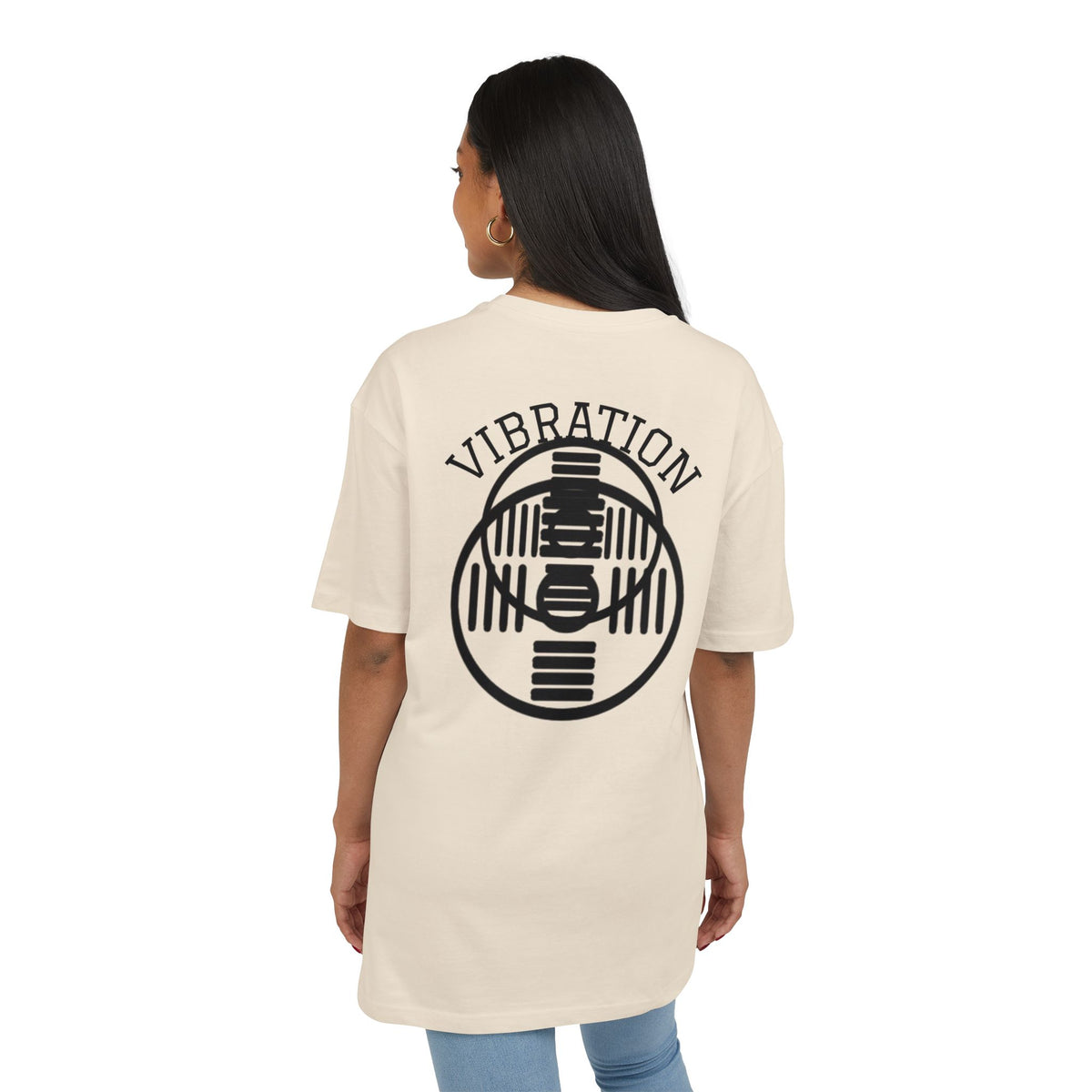 Unisex Vibration Oversized Tee | Comfortable Streetwear, Gym Apparel, Gift for Fitness Lovers, Casual Daily Wear, Graphic Tee