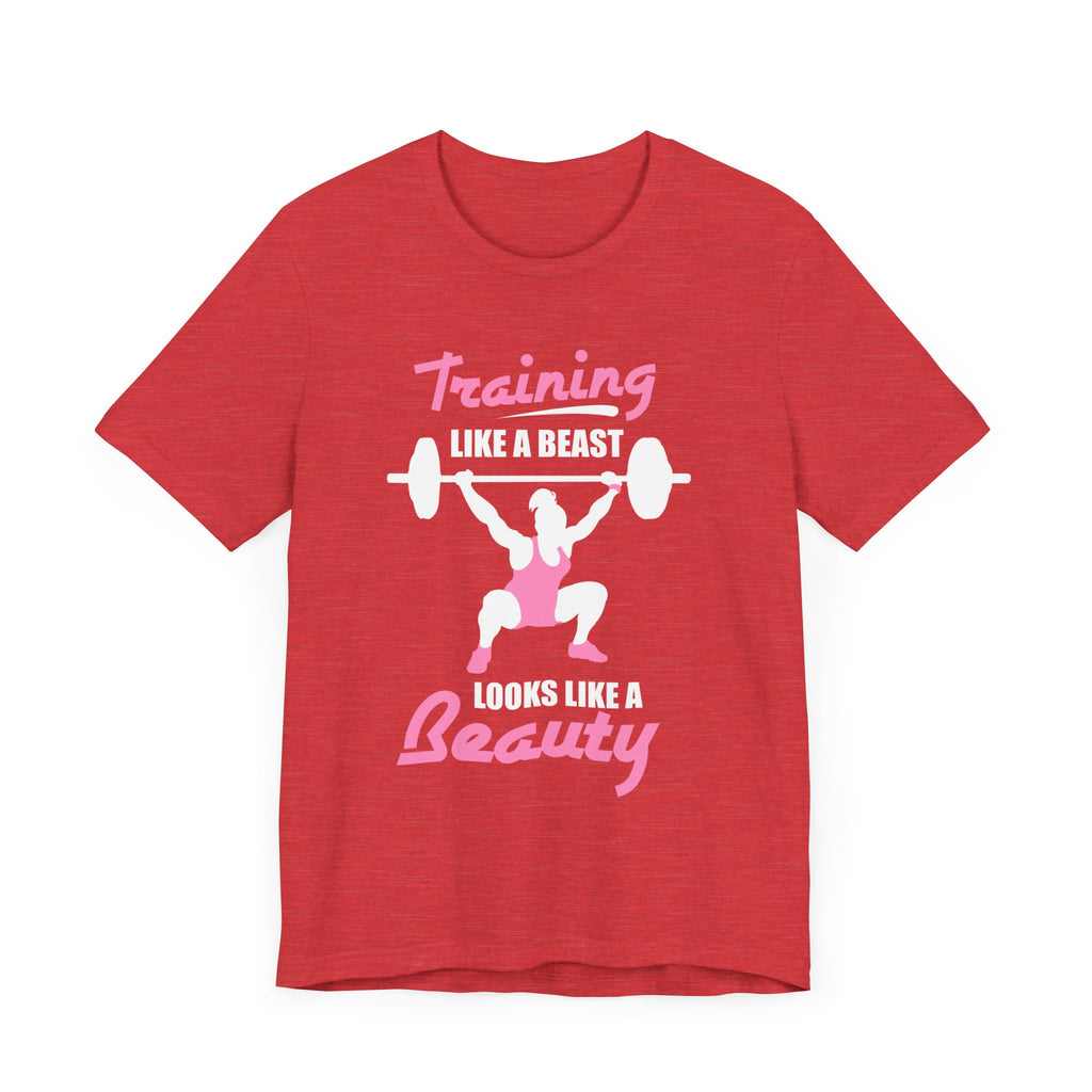S’entraîner comme une bête ressemble à un tee-shirt unisexe de beauté 