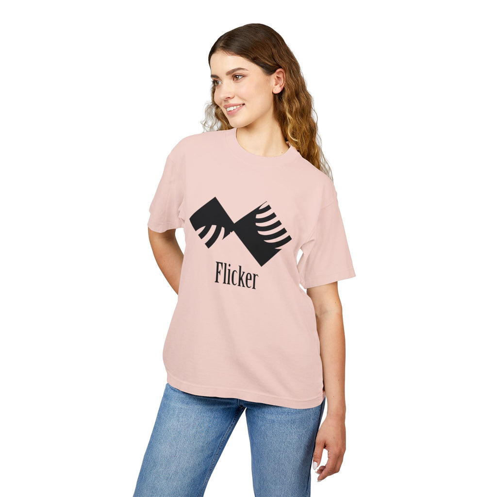 Unisex Urban Heavy Tee - Modern Graphic Design "Flicker" for Streetwear Enthusiasts