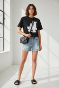 LA Letterman T-Shirt — Vintage Los Angeles Monogram Tee