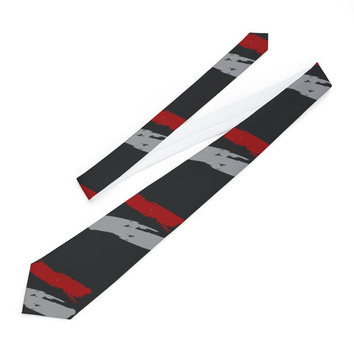 Stylish Graphic Necktie, Modern Tie for Men, Unique Striped Necktie, Gift for Him, Business Wear Accessory Printify