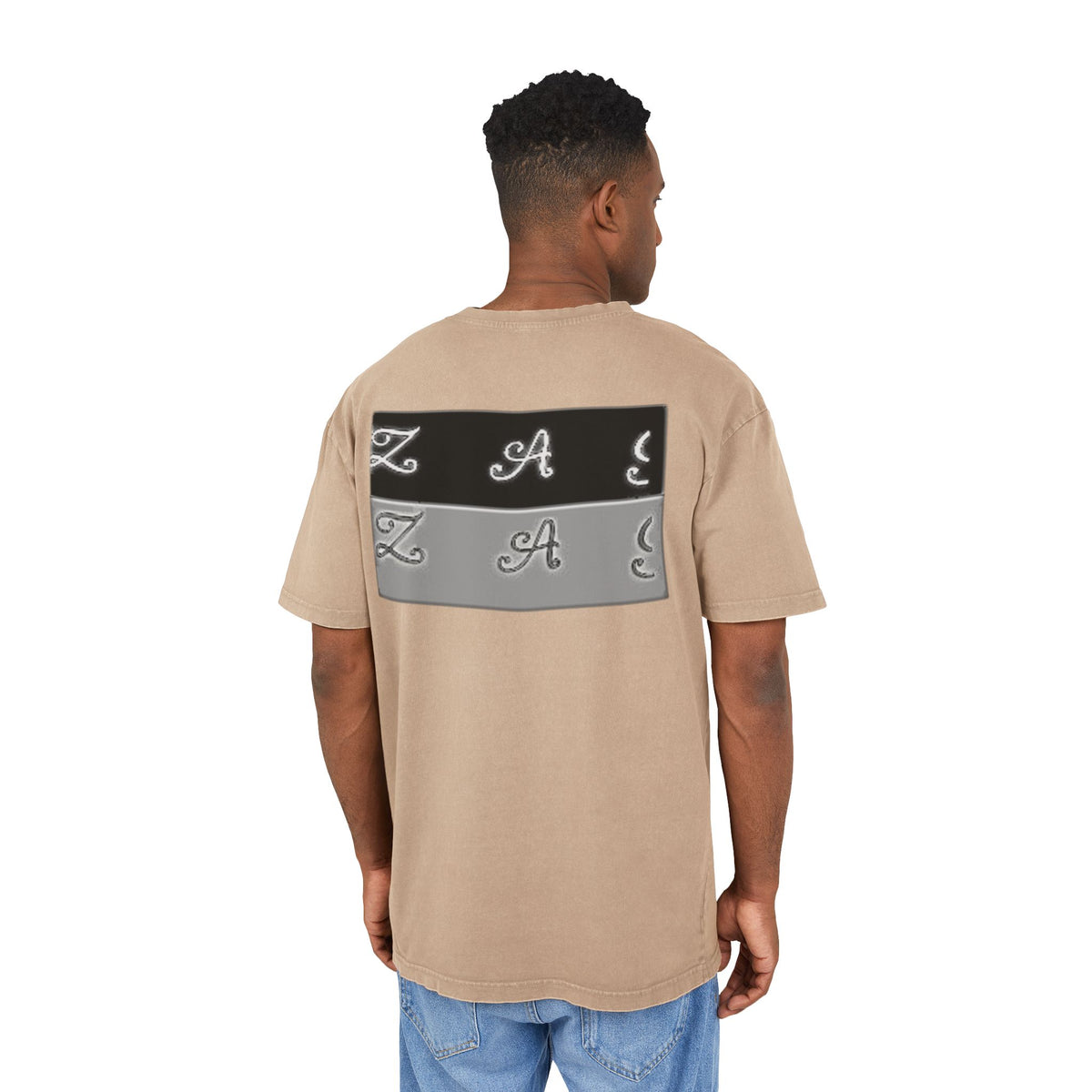 Oversize Tee - Zagzag Acid Washed Design