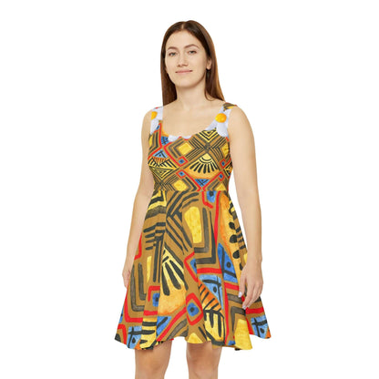 Women's African Evening Skater Dress (AOP)