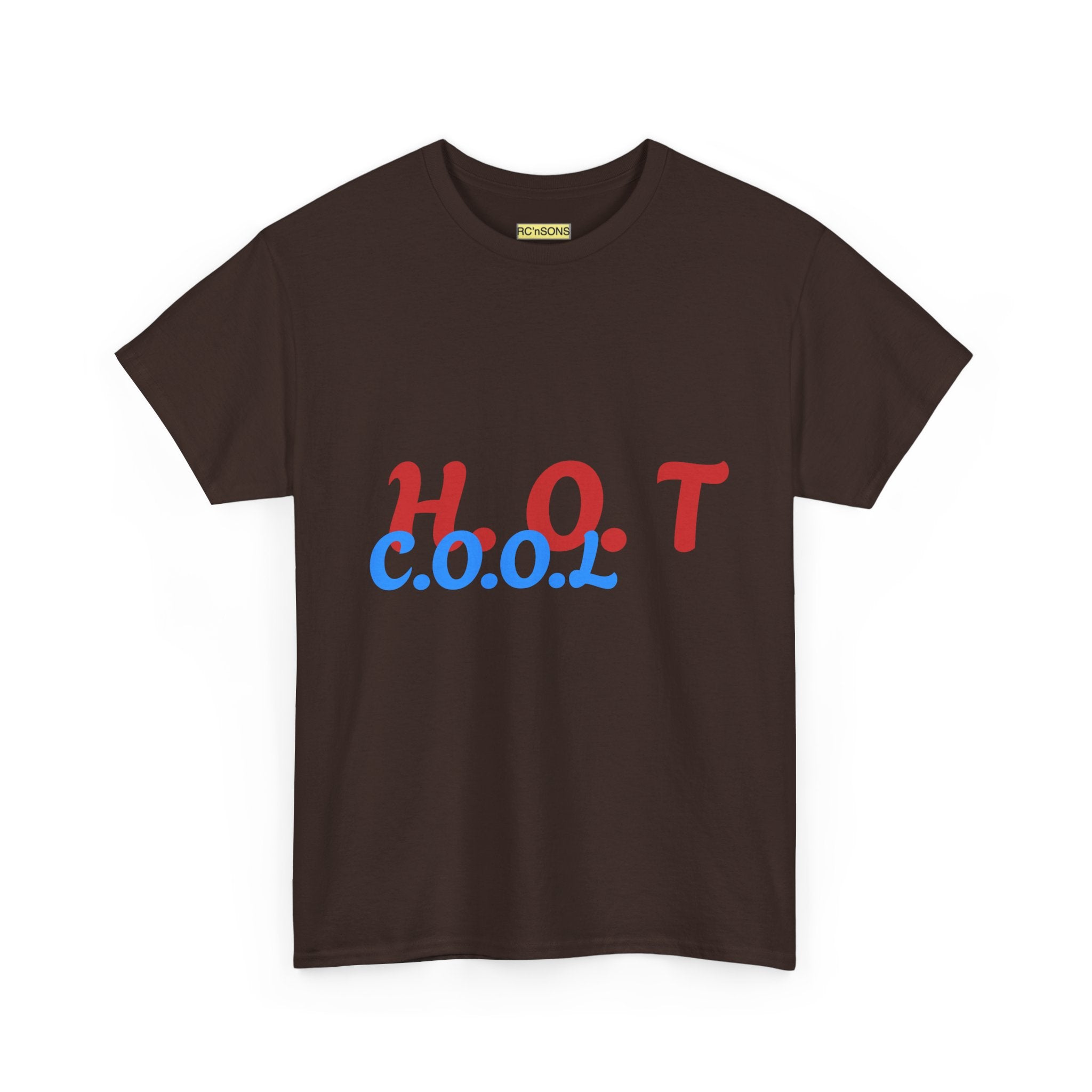 Cool & Trendy Unisex Heavy Cotton Tee - H.O.T. C.O.O.L. Graphic Shirt, Casual Wear, Gift for Friends, Summer Style, Streetwear Printify