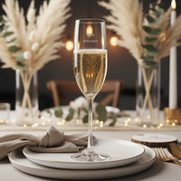 Engraved Champagne Glass, Personalized Wedding Toast, Elegant Gift for Anniversaries, Bridal Showers, DIY Mimosas, Custom Drinkware Printify