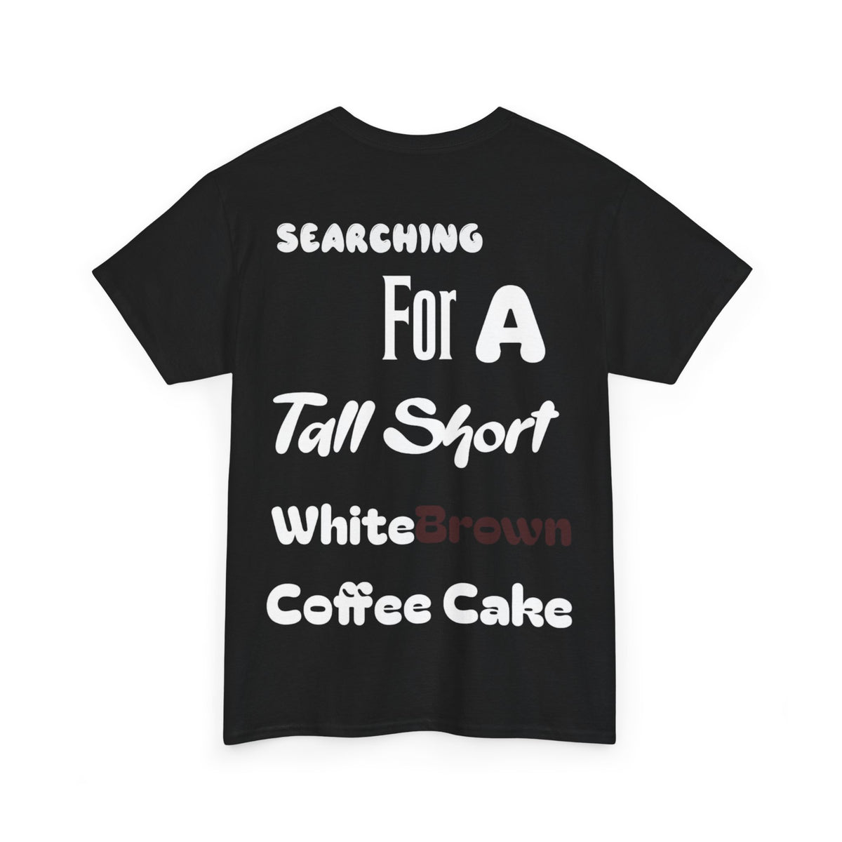 White Brown Coffee Cake Cotton Tee