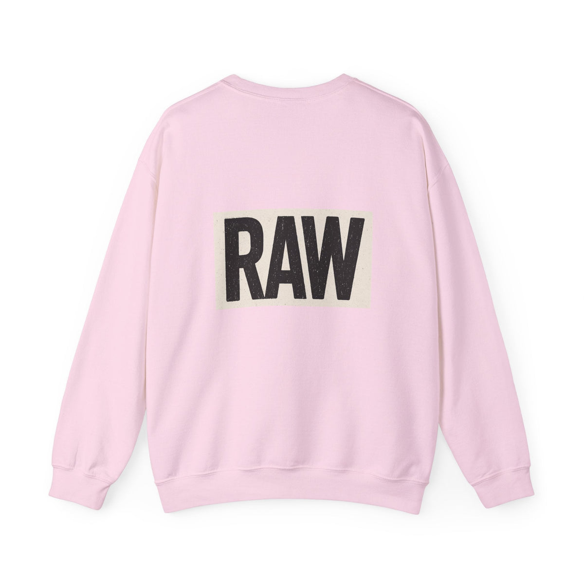 Stylish RAW Graphic Crewneck Sweatshirt, Unisex Casual Wear, Cozy Winter Layer, Trendy Streetwear, Perfect Gift for Him/Her Printify