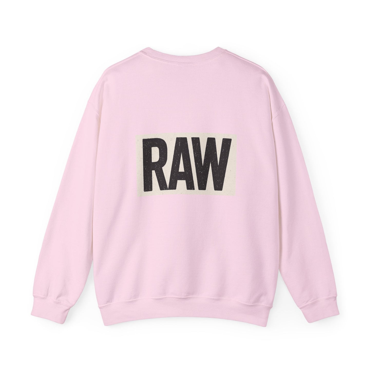 Stylish RAW Graphic Crewneck Sweatshirt, Unisex Casual Wear, Cozy Winter Layer, Trendy Streetwear, Perfect Gift for Him/Her Printify