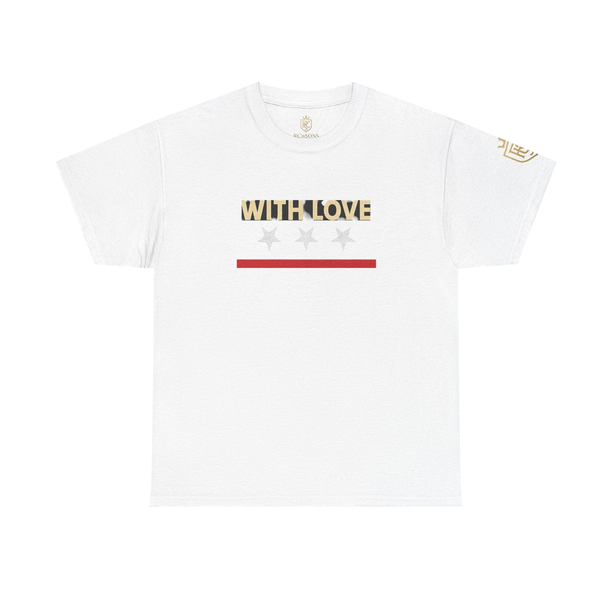 Stylish Unisex Heavy Cotton Tee - 'With Love' Statement Shirt, Casual Wear, Gift for Her, Gift for Him, Everyday Comfort Printify