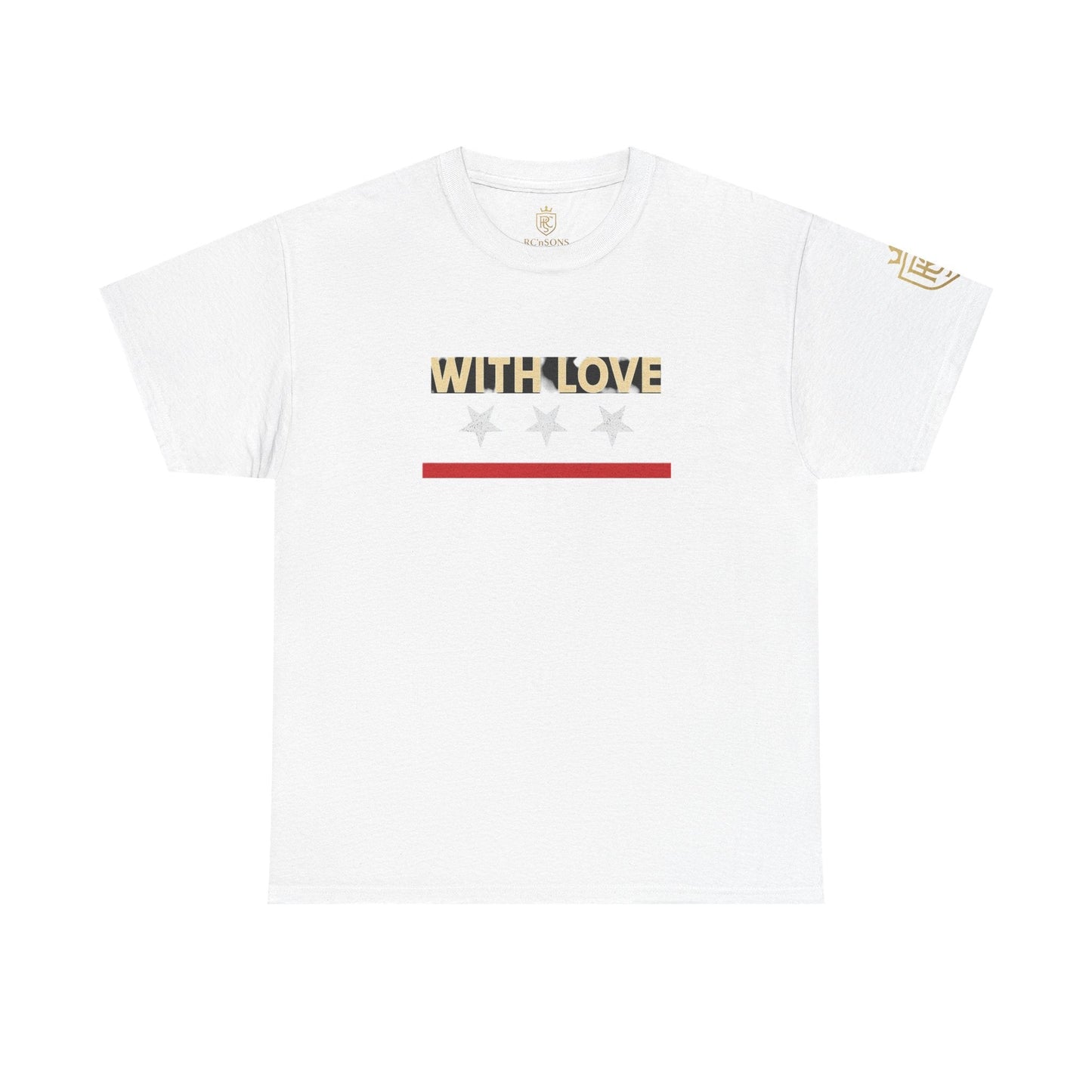 Stylish Unisex Heavy Cotton Tee - 'With Love' Statement Shirt, Casual Wear, Gift for Her, Gift for Him, Everyday Comfort Printify