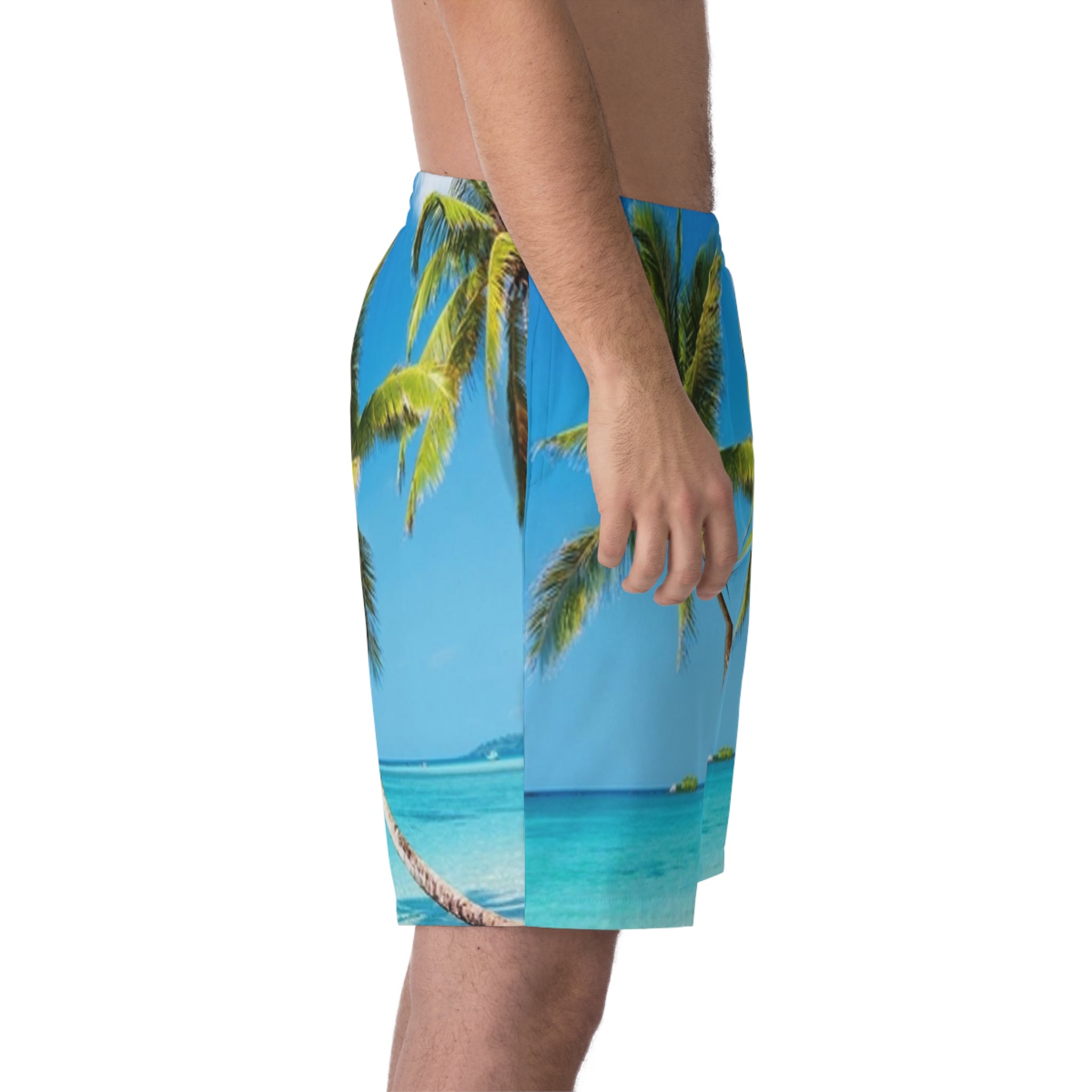 Men's Elastic Beach Shorts (AOP)