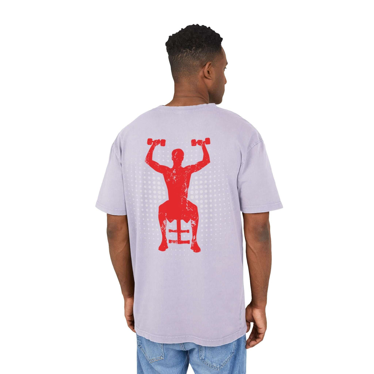 Oversize Tee - Off To Gym Acid Washed Men's T-Shirt