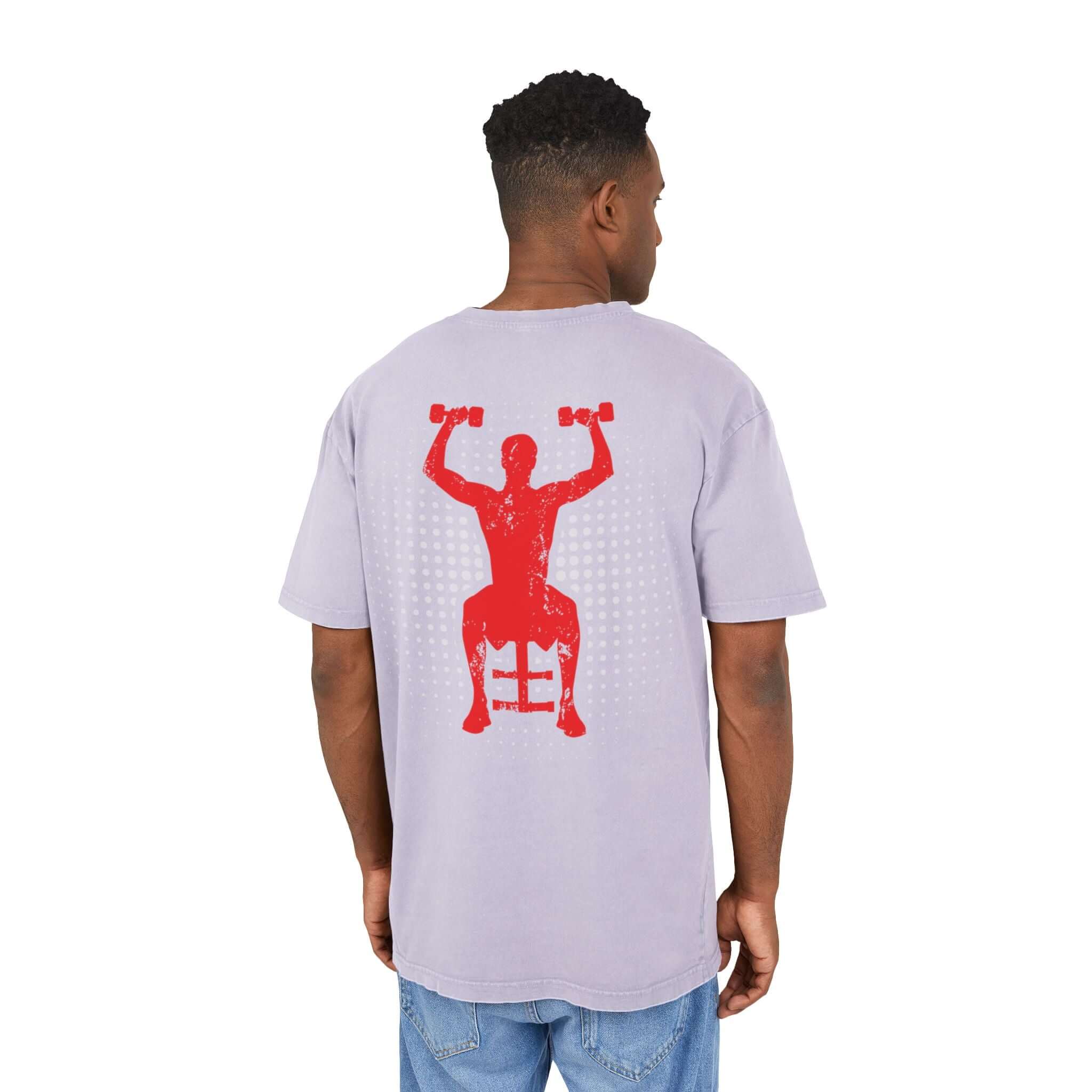 Oversize Tee - Off To Gym Acid Washed Men's T-Shirt