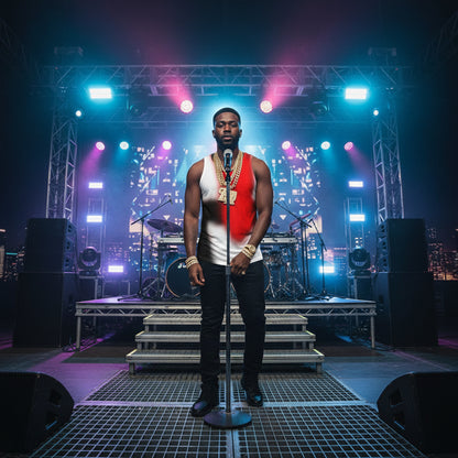 Abstract Art Tank Top - Bold Red & Black Summer Vibes