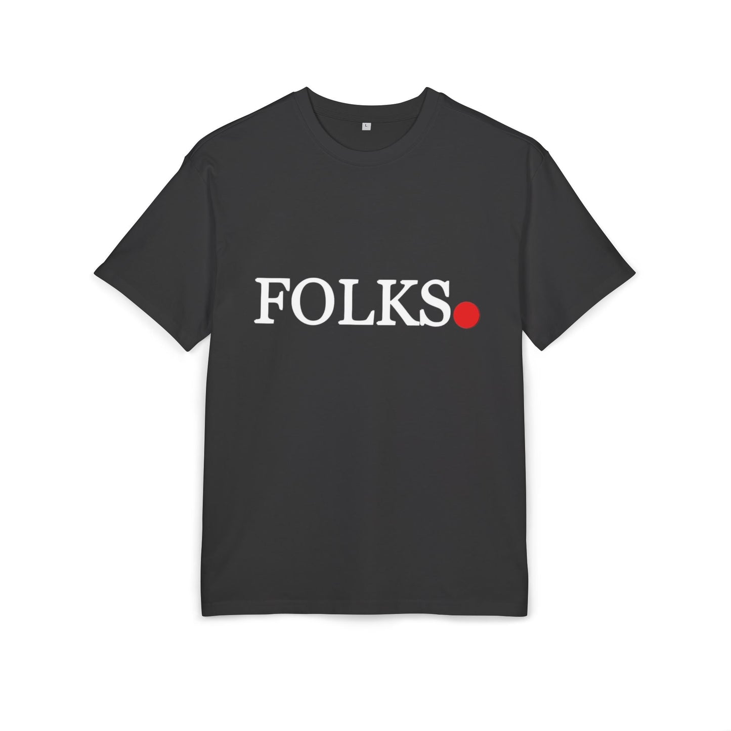 Oversized Tee with Bold Red Dot, Everyday Tee Printify