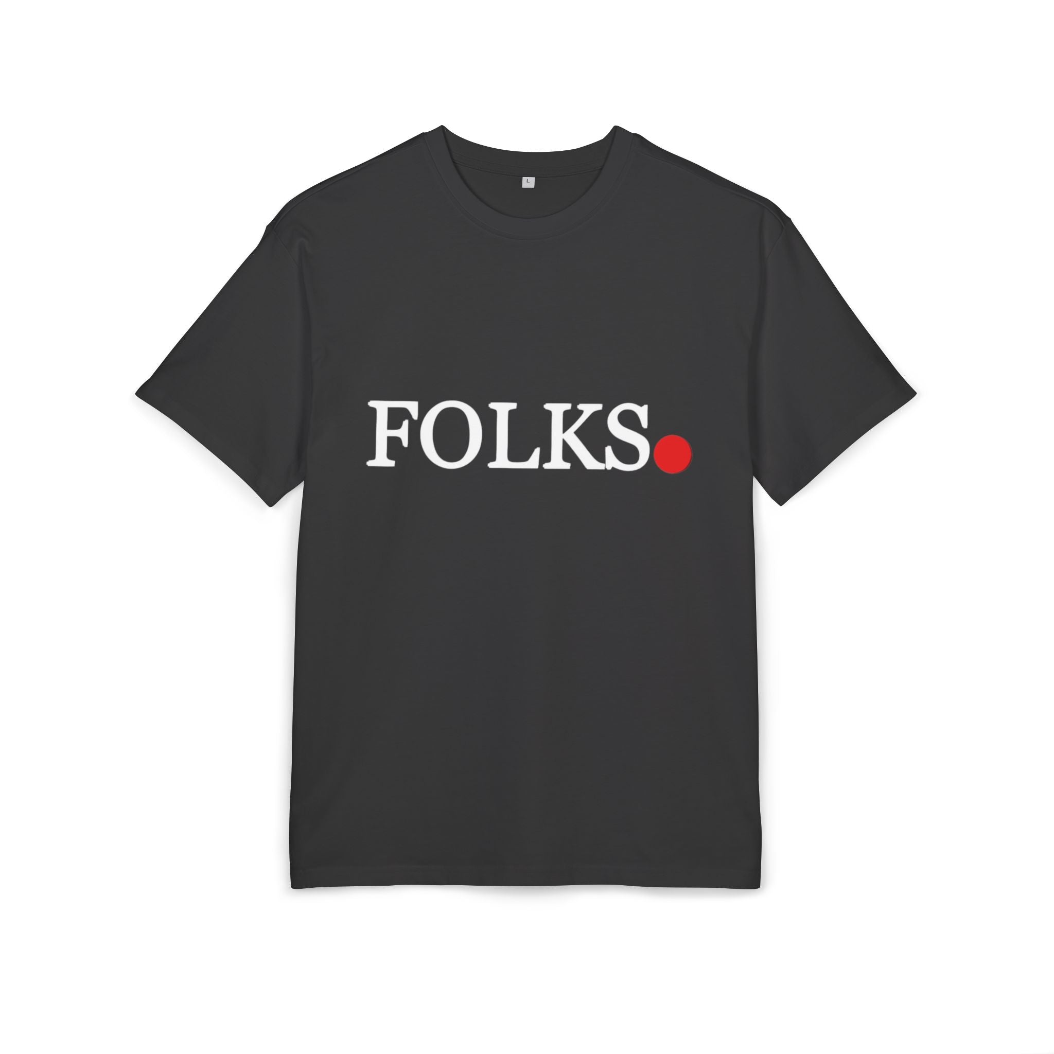 Oversized Tee with Bold Red Dot, Everyday Tee Printify