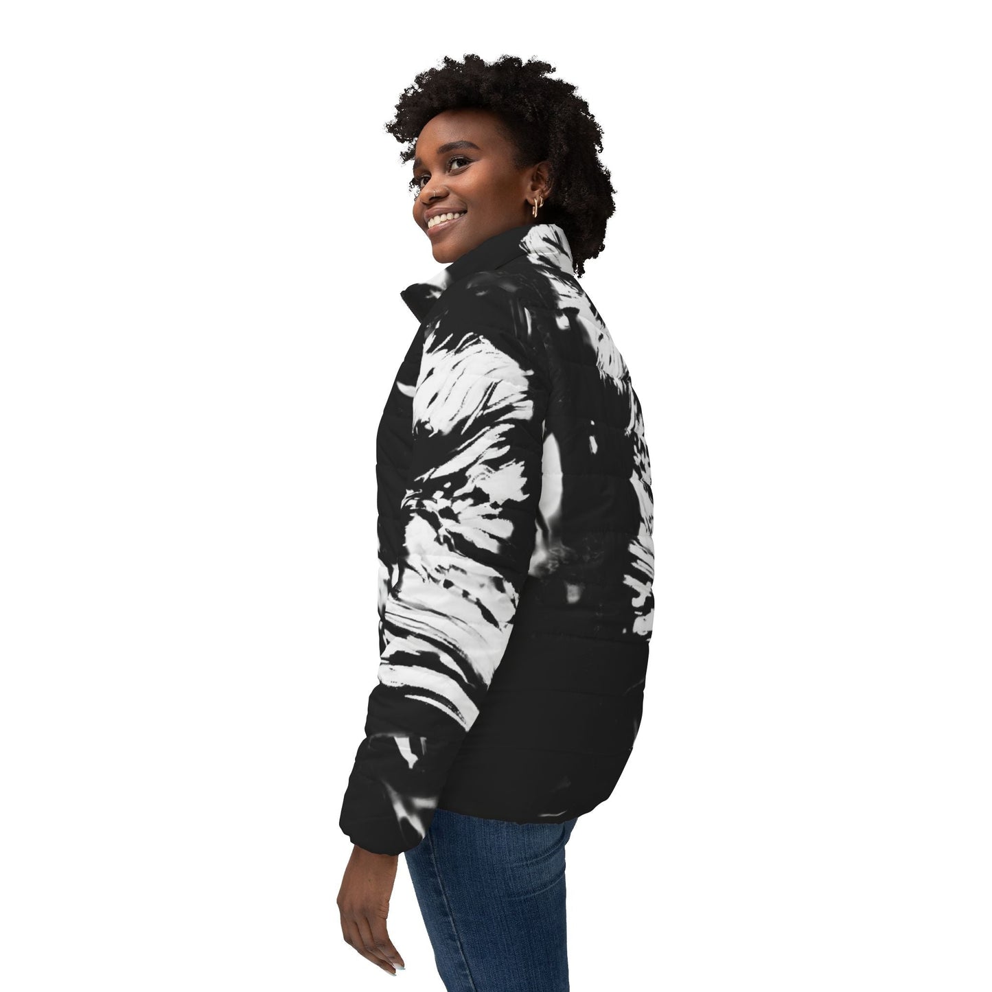 Black White Splash Jacket Printify