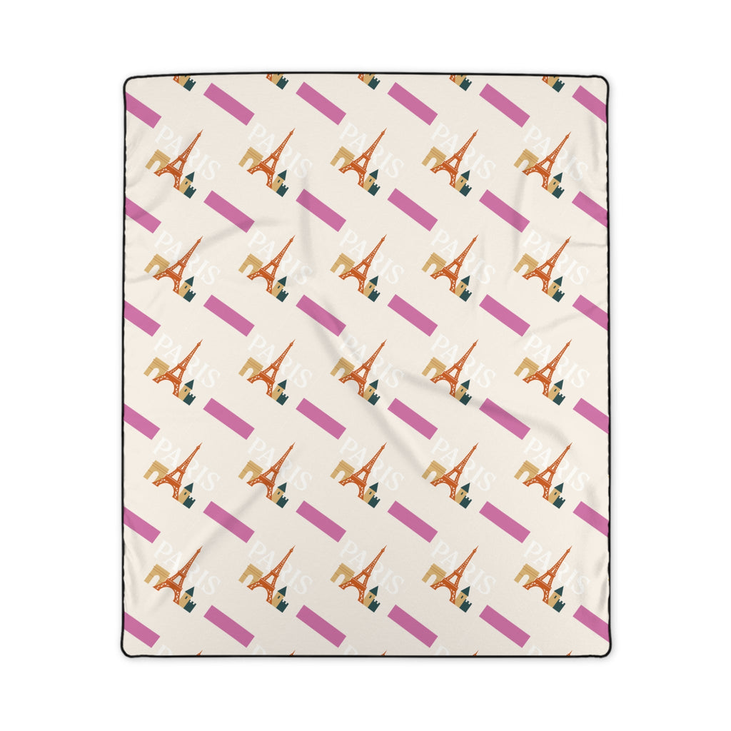 Cozy Parisian Blanket, Soft Throw Blanket for Home Decor, Eiffel Tower Blanket, Gift for Travelers, Cute Blanket for Couples Printify