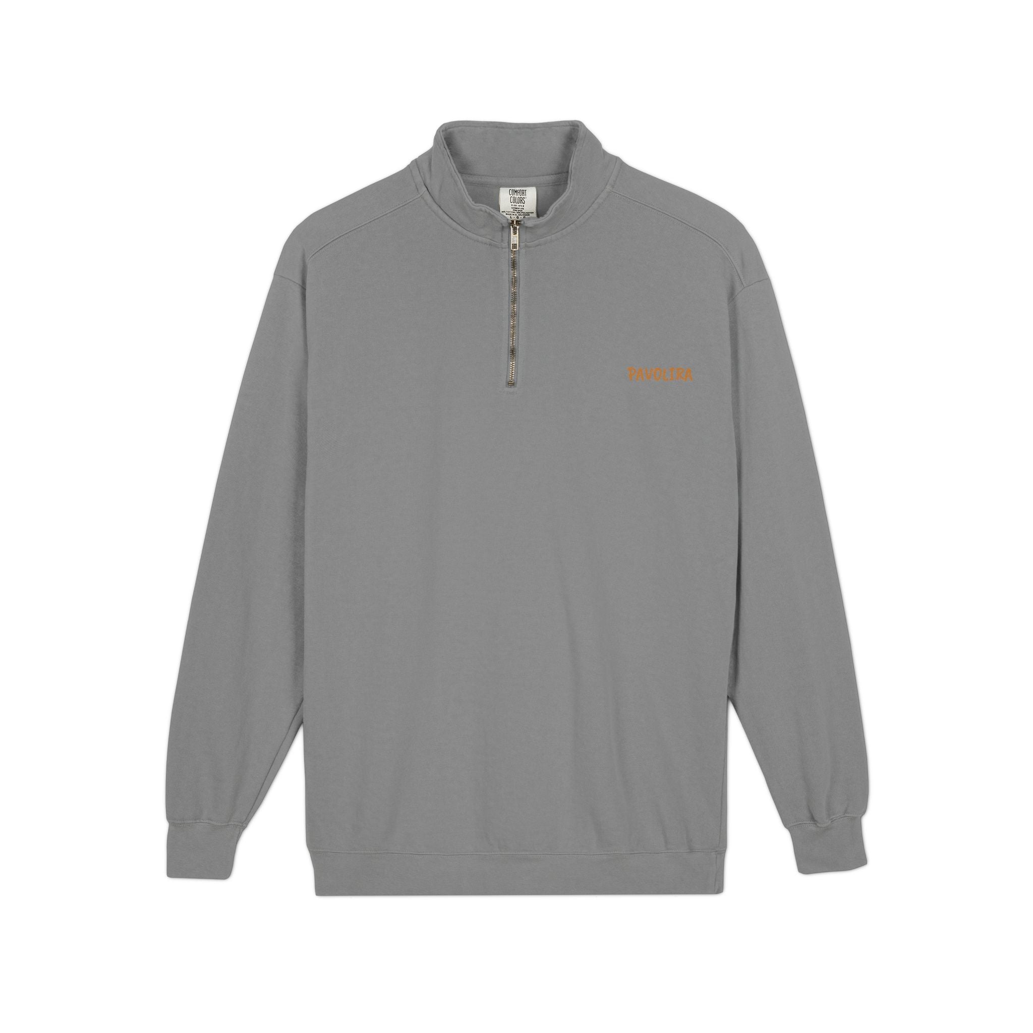 Quarter-Zip Sweatshirt — 'Pavolira' Minimal Logo Pullover