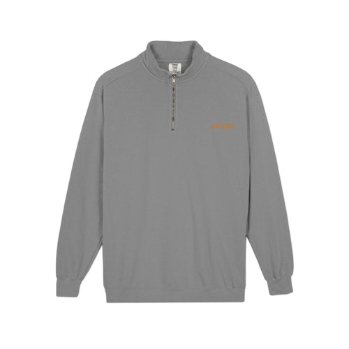 Quarter-Zip Sweatshirt — 'Pavolira' Minimal Logo Pullover