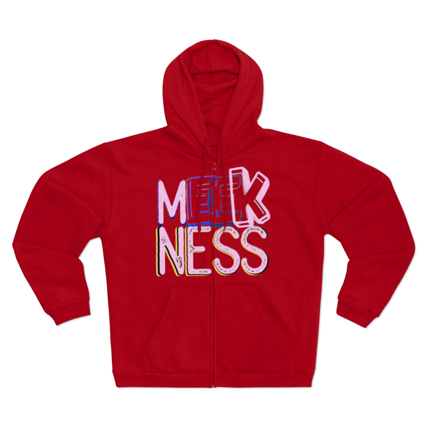 Meekness Unisex Hooded Zip Sweatshirt - Stylish Graphic Zip Hoodie for Everyday Comfort