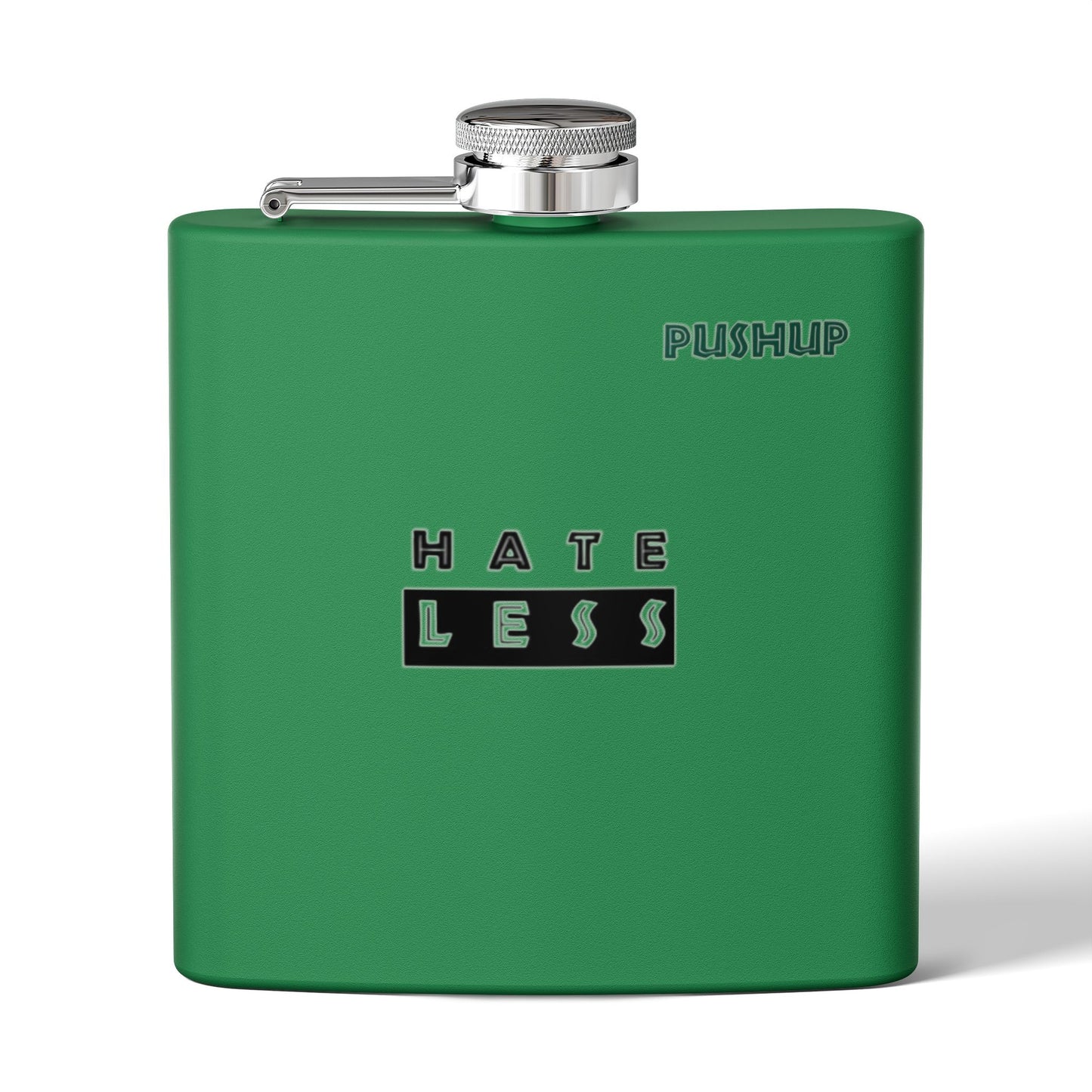 HATE LESS Stainless Steel Flask | 6oz Eco-Friendly Drinkware for Outdoors & Gifts
