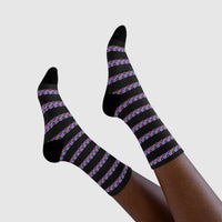 Trendy Sublimation Crew Socks, Funky Fashion Socks, Unique Gift for Her, Cozy Sock Wear, Custom Patterned Socks