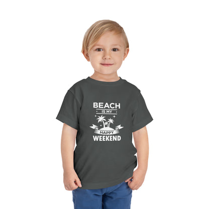 Beach Is My Happy Weekend Toddler Tee