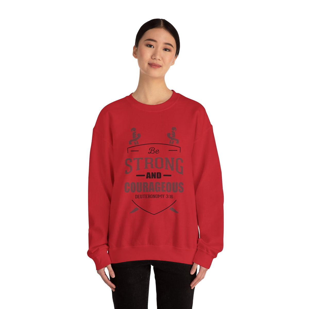 Soyez fort et courageux Sweat-shirt unisexe 