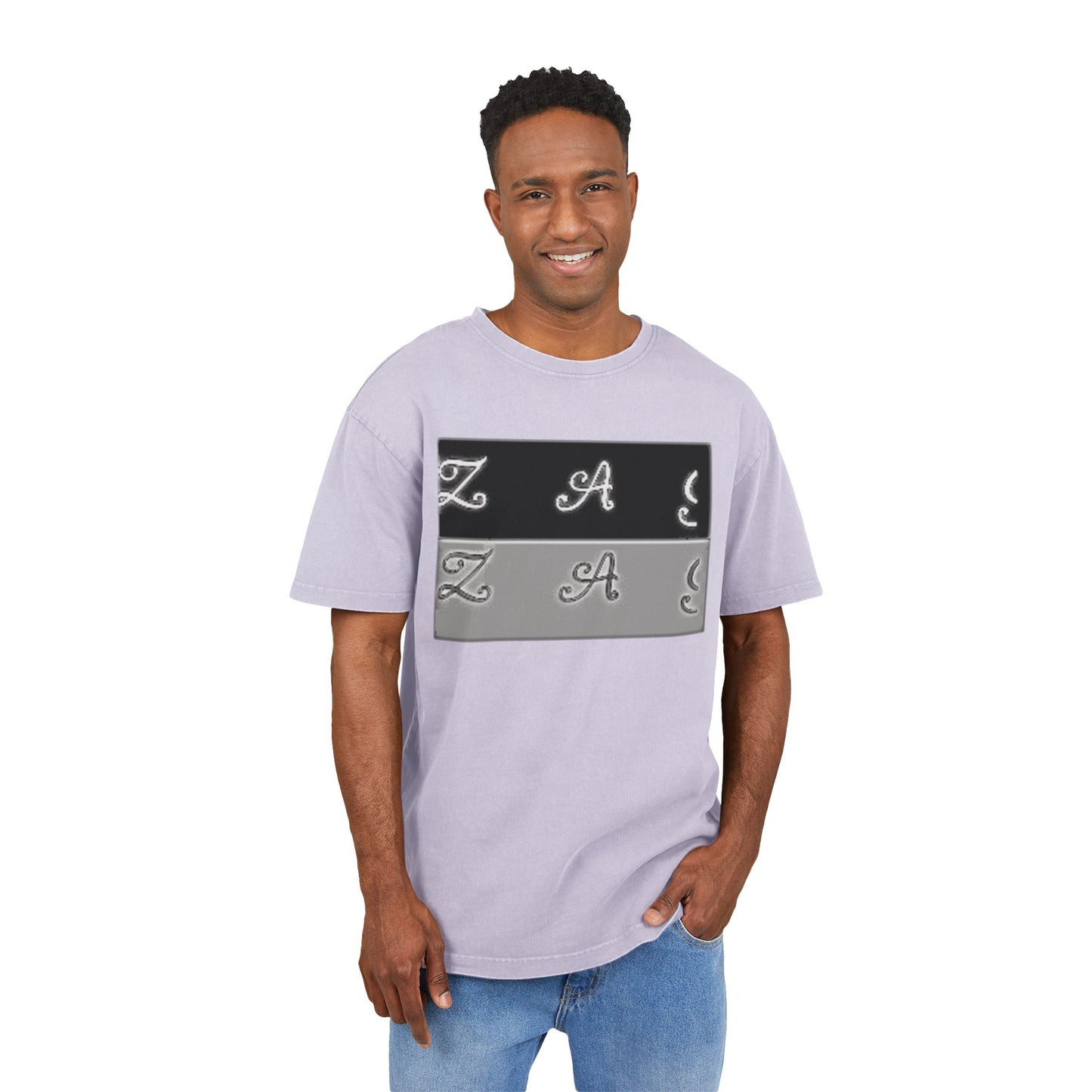 Oversize Tee - Zagzag Acid Washed Design