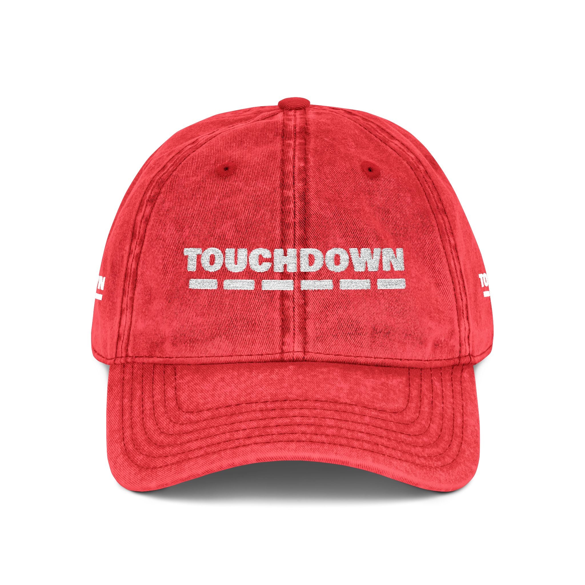 Embroidered Vintage Cap - Touchdown Sports Fan Hat