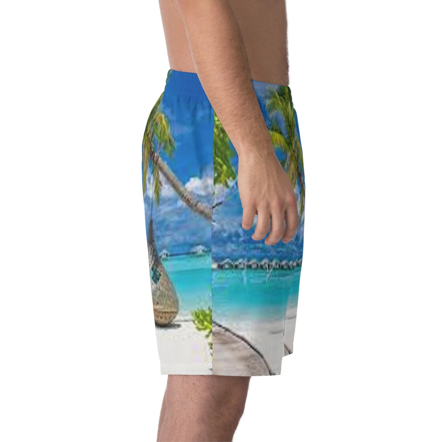 Men's Elastic Beach Shorts (AOP)