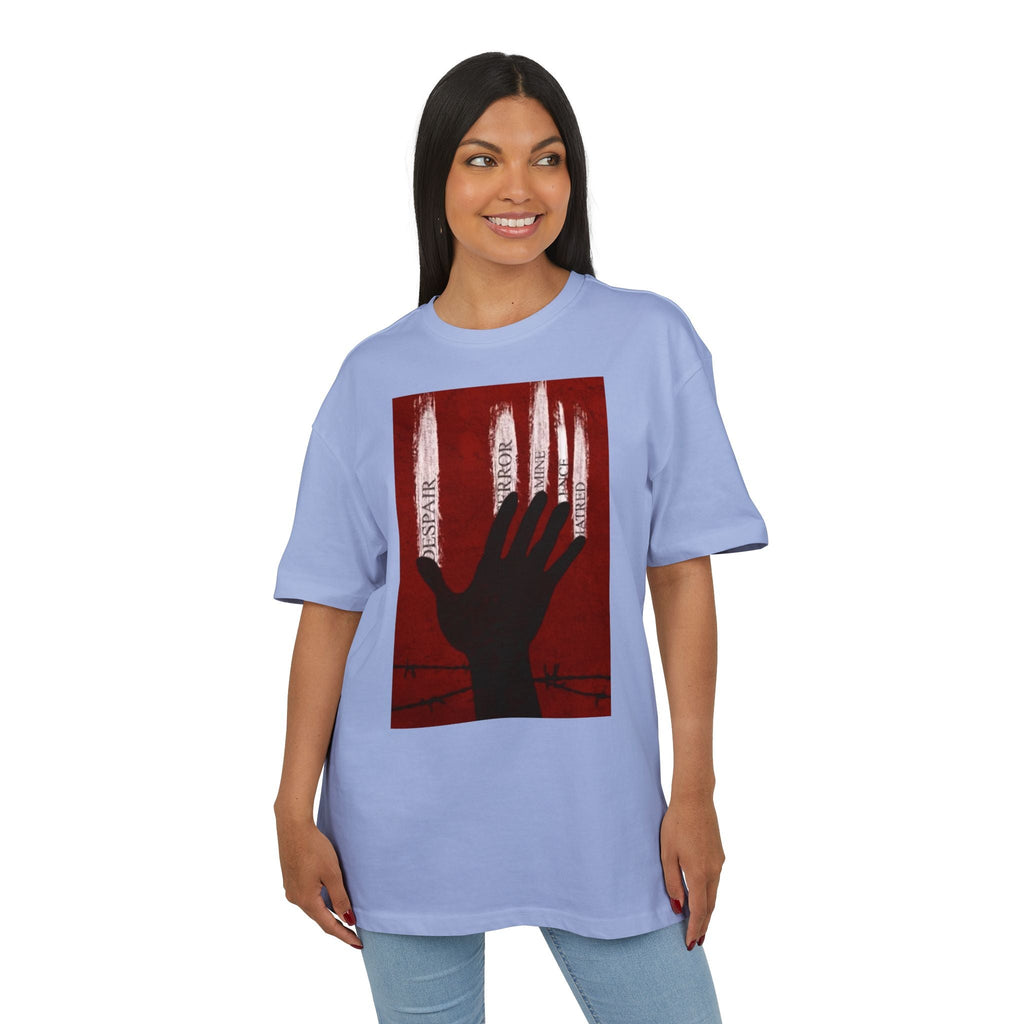 Bold Artistic Oversized Tee, Grunge Style Graphic Shirt, Unisex Urban Fashion, Statement Tee for Streetwear, Gift for Art Lovers Printify