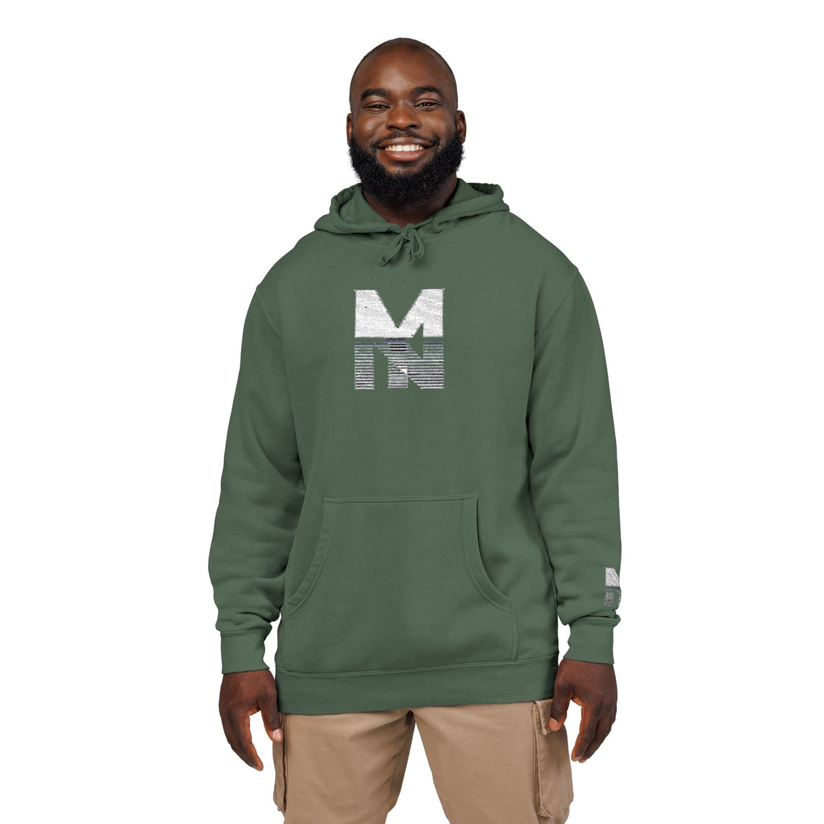 Pigment-Dyed Hoodie with Embroidery Unisex Printify