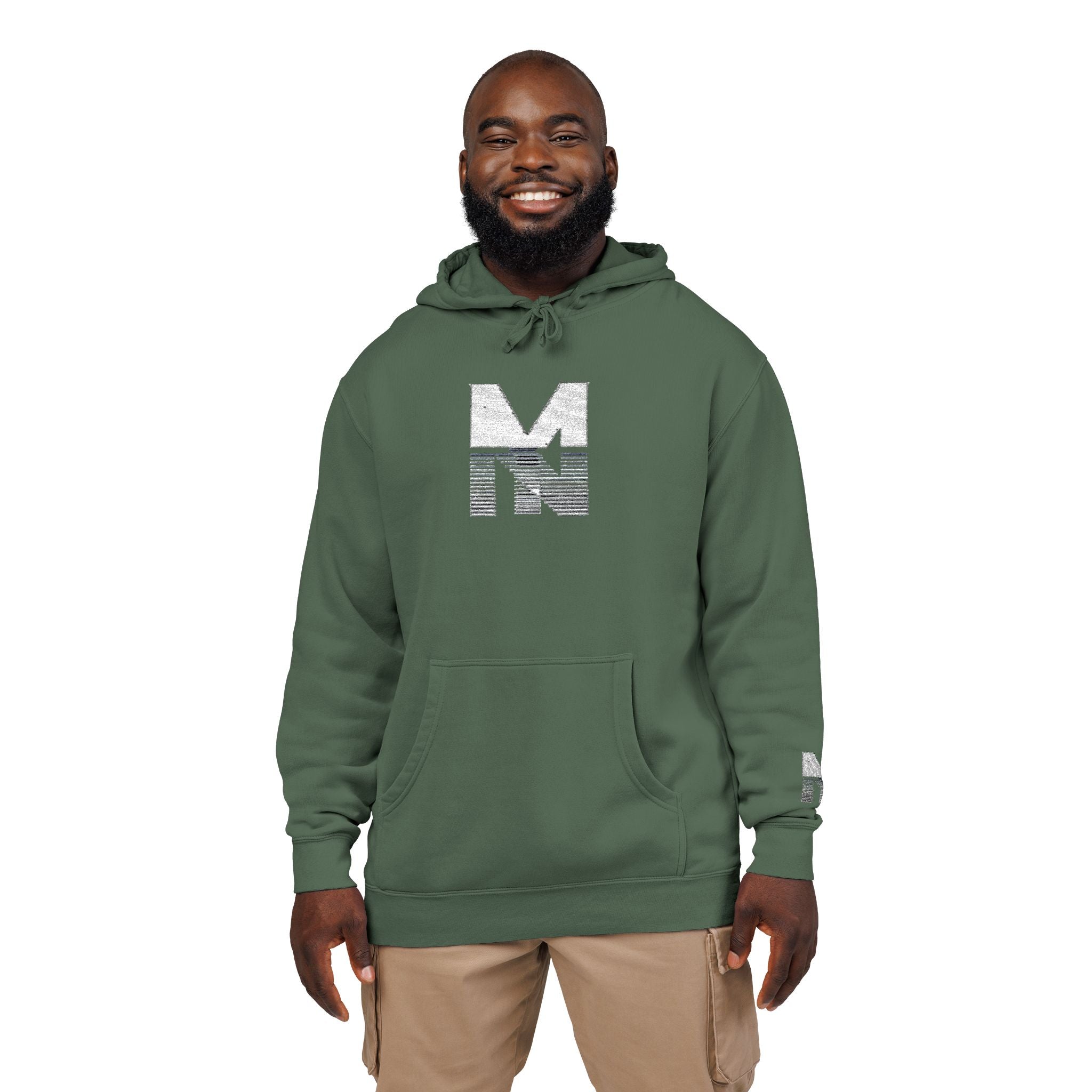 Pigment-Dyed Hoodie with Embroidery Unisex Printify