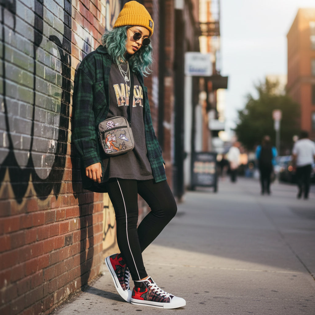 High Top Sneakers - Off To Gym Design Printify