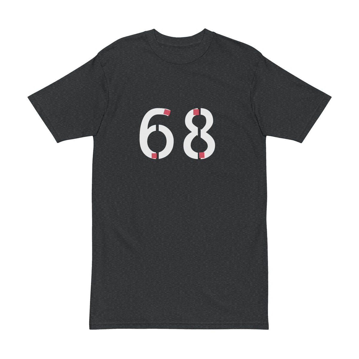Tee - Trendy Men's Heavyweight Tee with Bold 68 Design