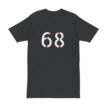 Tee - Trendy Men's Heavyweight Tee with Bold 68 Design
