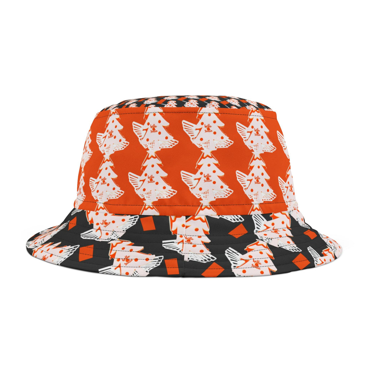 Festive Bucket Hat, Colorful Christmas Hat, Trendy Accessory Statement Printify