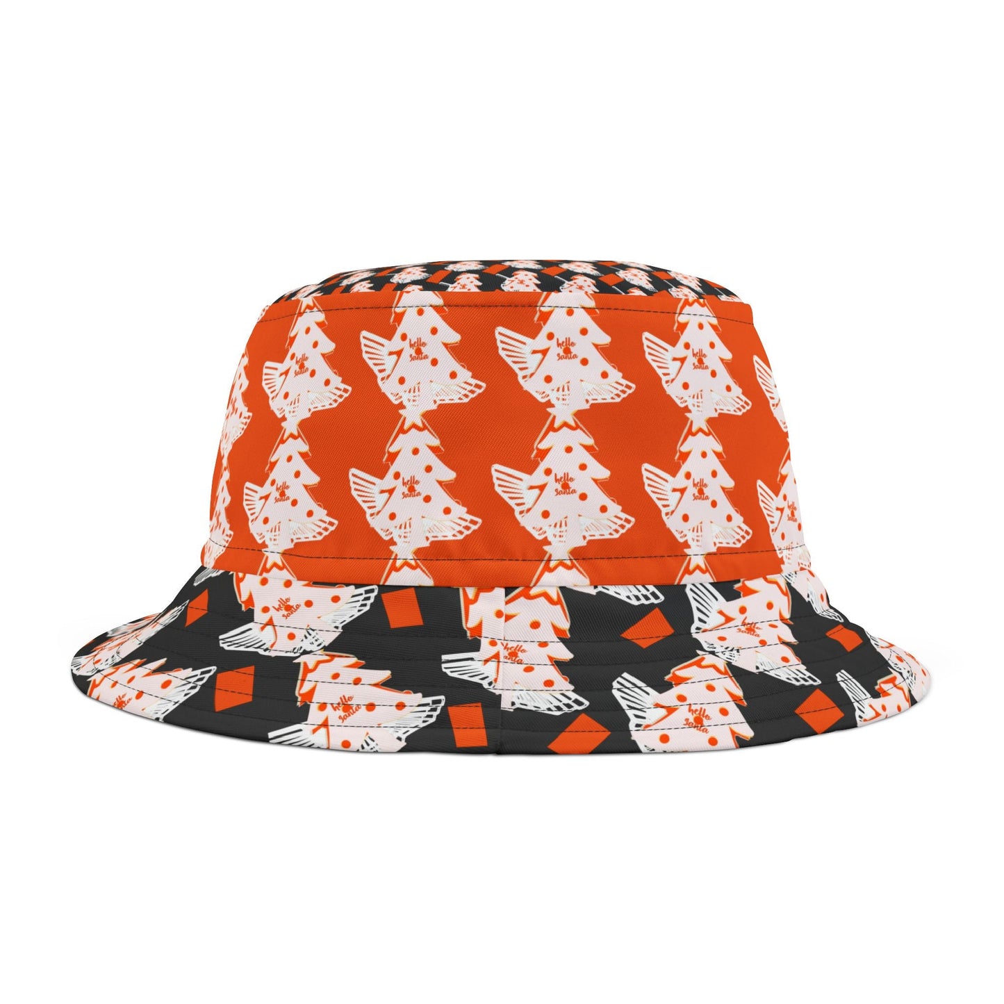 Festive Bucket Hat, Colorful Christmas Hat, Trendy Accessory Statement Printify